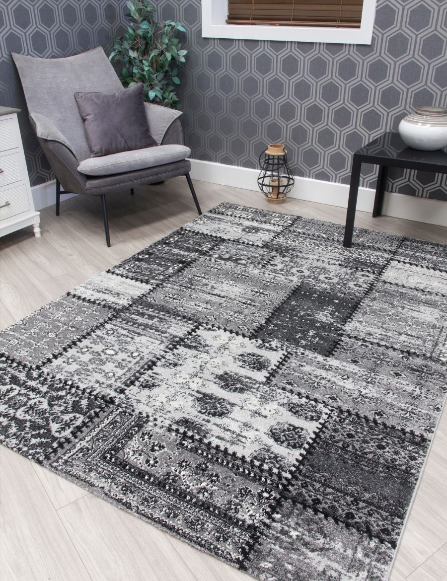 Antika Patchwork - Grey from Denis McGinley Furniture