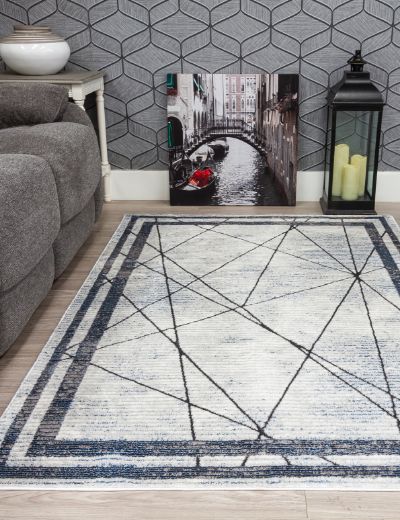 Best Art Deco Blue Rug from Ireland - Stylish & Elegant Home Decor
