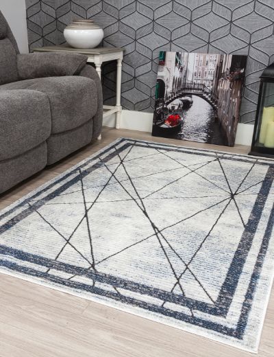 Best Art Deco Blue Rug from Ireland - Stylish & Elegant Home Decor