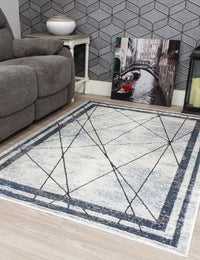 Best Art Deco Blue Rug from Ireland - Stylish & Elegant Home Decor