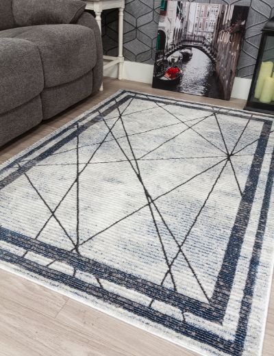 Best Art Deco Blue Rug from Ireland - Stylish & Elegant Home Decor