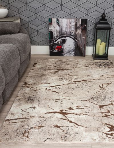 Luxurious Glitz Marble Beige Rug – The Best Choice for Authentic Irish Elegance!
