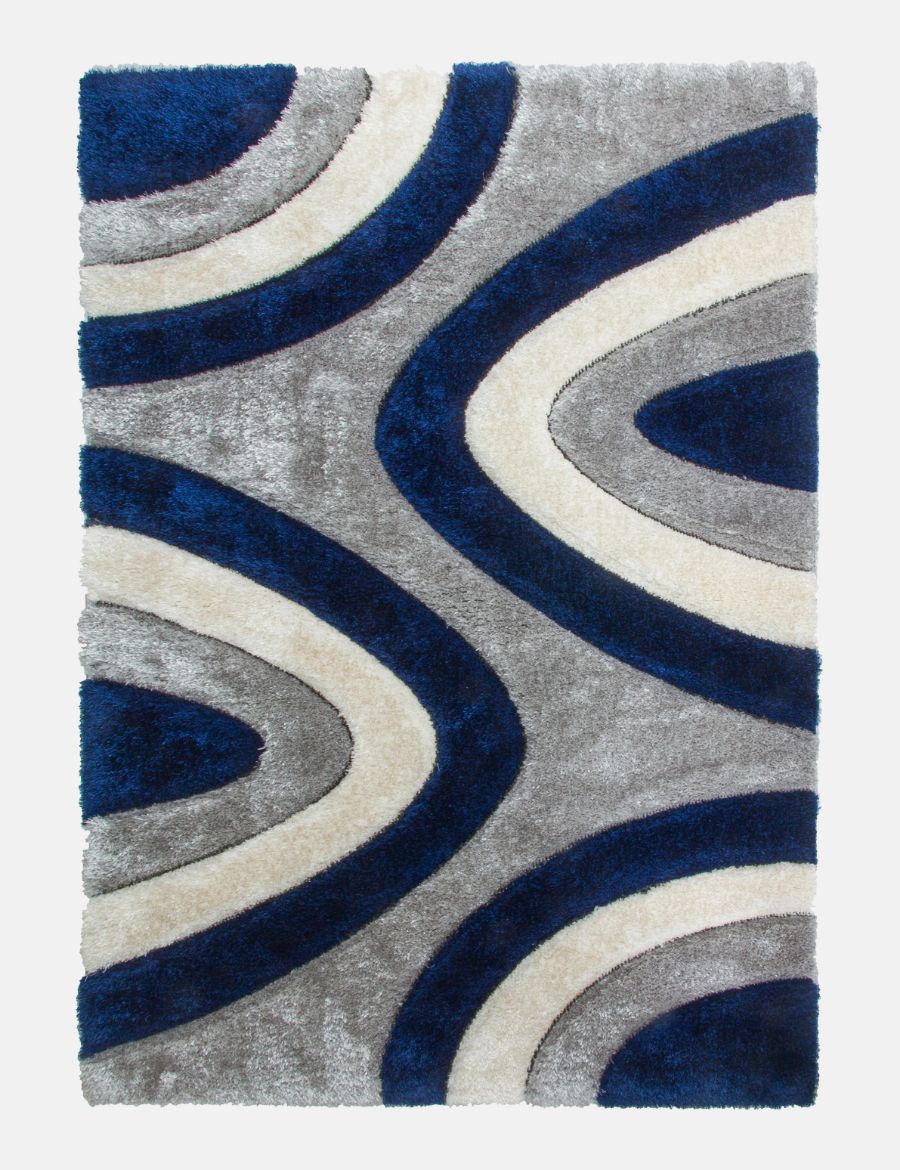 Luxus Ripples Multi Navy Rug – Elegant Design for Stylish Interiors