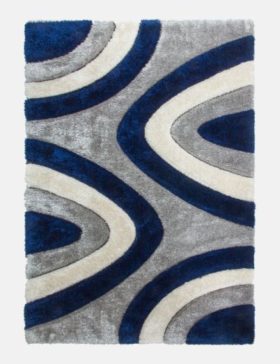 Luxus Ripples Multi Navy Rug – Elegant Design for Stylish Interiors