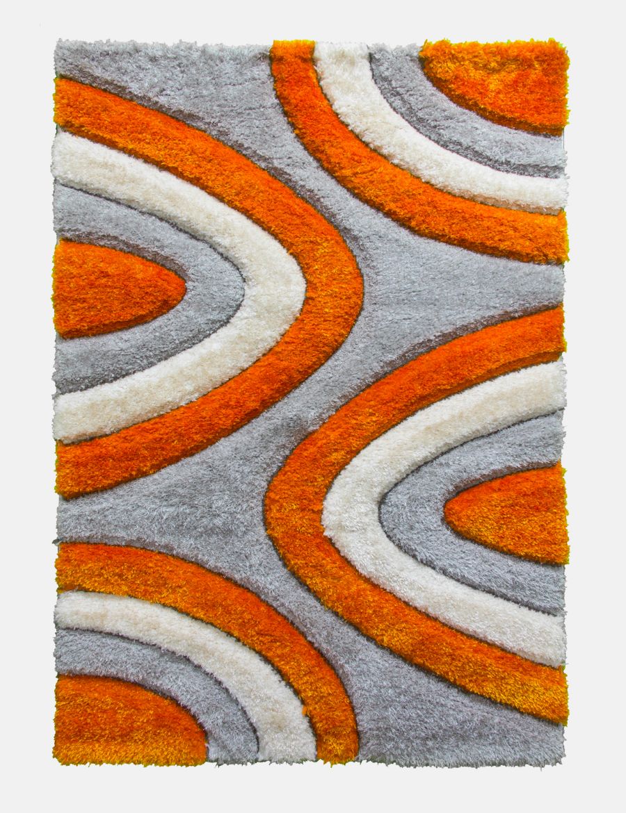 Luxus Ripples Orange Rug – Elegant Design for Stylish Home Décor
