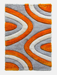 Luxus Ripples Orange Rug – Elegant Design for Stylish Home Décor