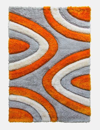 Luxus Ripples Orange Rug – Elegant Design for Stylish Home Décor