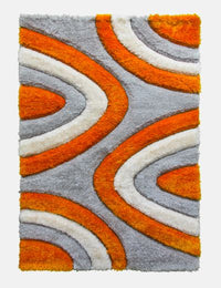 Luxus Ripples Orange Rug – Elegant Design for Stylish Home Décor