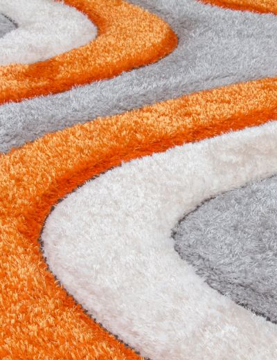Luxus Ripples Orange Rug – Elegant Design for Stylish Home Décor