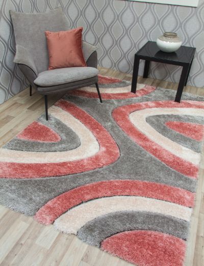 Luxus Ripples Pink Rug