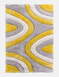 Luxus Ripples Multi Yellow Rug - Transform Your Home with Ireland's Best Stylish Comfort!