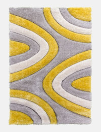 Luxus Ripples Multi Yellow Rug - Transform Your Home with Ireland's Best Stylish Comfort!