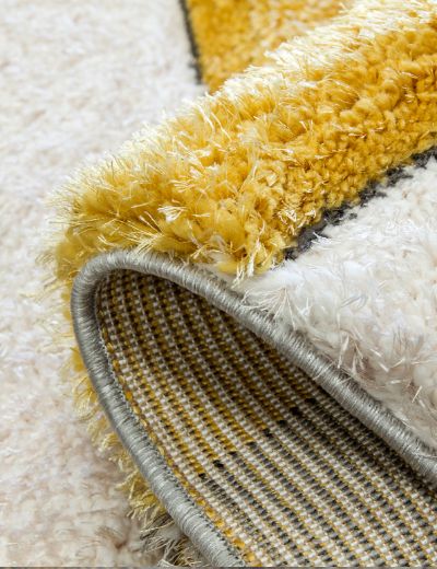 Luxus Ripples Multi Yellow Rug - Transform Your Home with Ireland's Best Stylish Comfort!