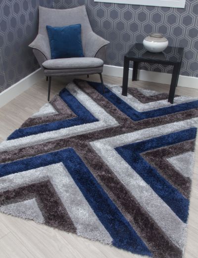 Luxus Cascade Navy Rug - Best in Ireland for Elegant Home Décor