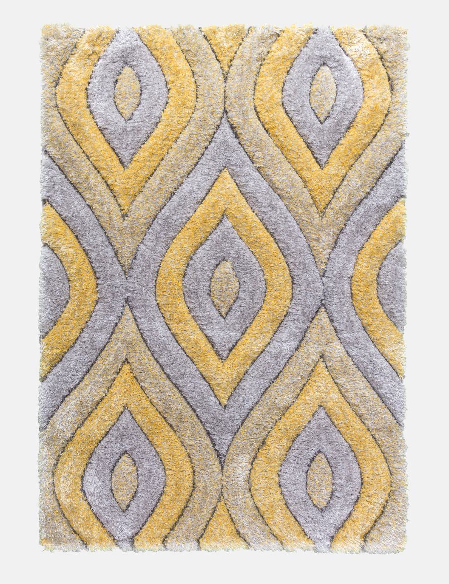 Luxus Yellow Teardrop Rug – Elegant Design for Stylish Interiors