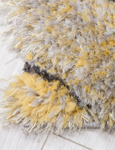Luxus Yellow Teardrop Rug – Elegant Design for Stylish Interiors