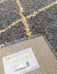 Fantasy Trellis - Dark Grey / Yellow