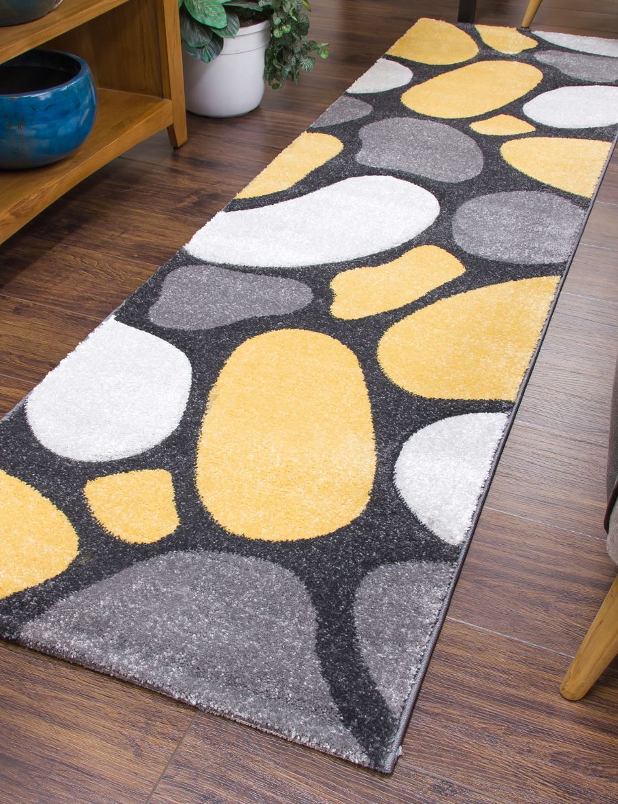 Tempo Pebbles - Grey / Yellow from Denis McGinley Furniture