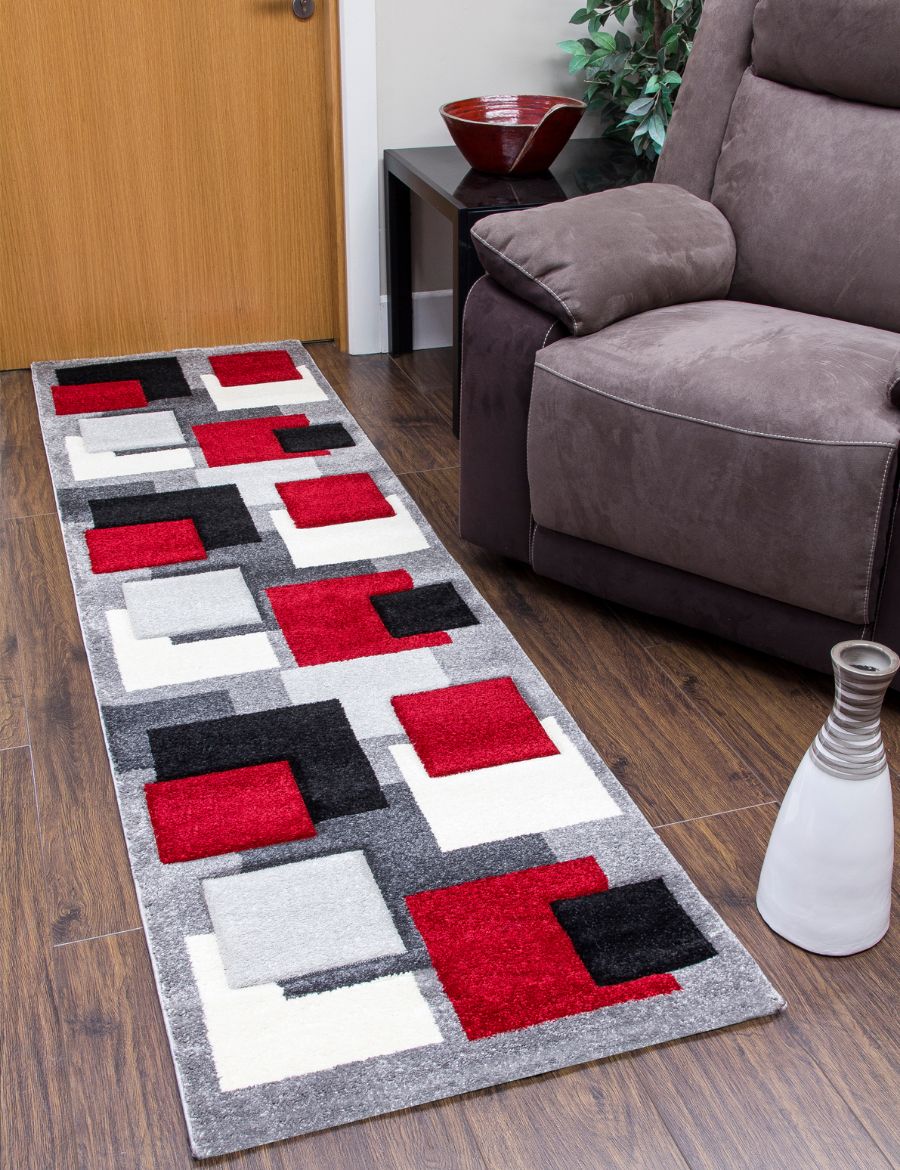Tempo Squares - Black / Red from Denis McGinley Furniture
