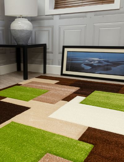 Tempo Squares - Brown / Green
