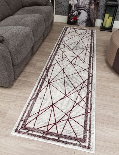 Glitz Art Deco Red Rug