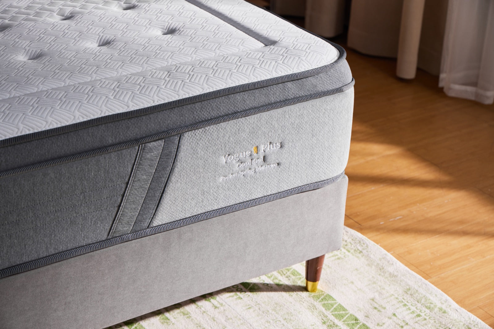 Vogue Plush Cool Gel Mattress – Orthopaedic Pocket Spring with Cooling Technology