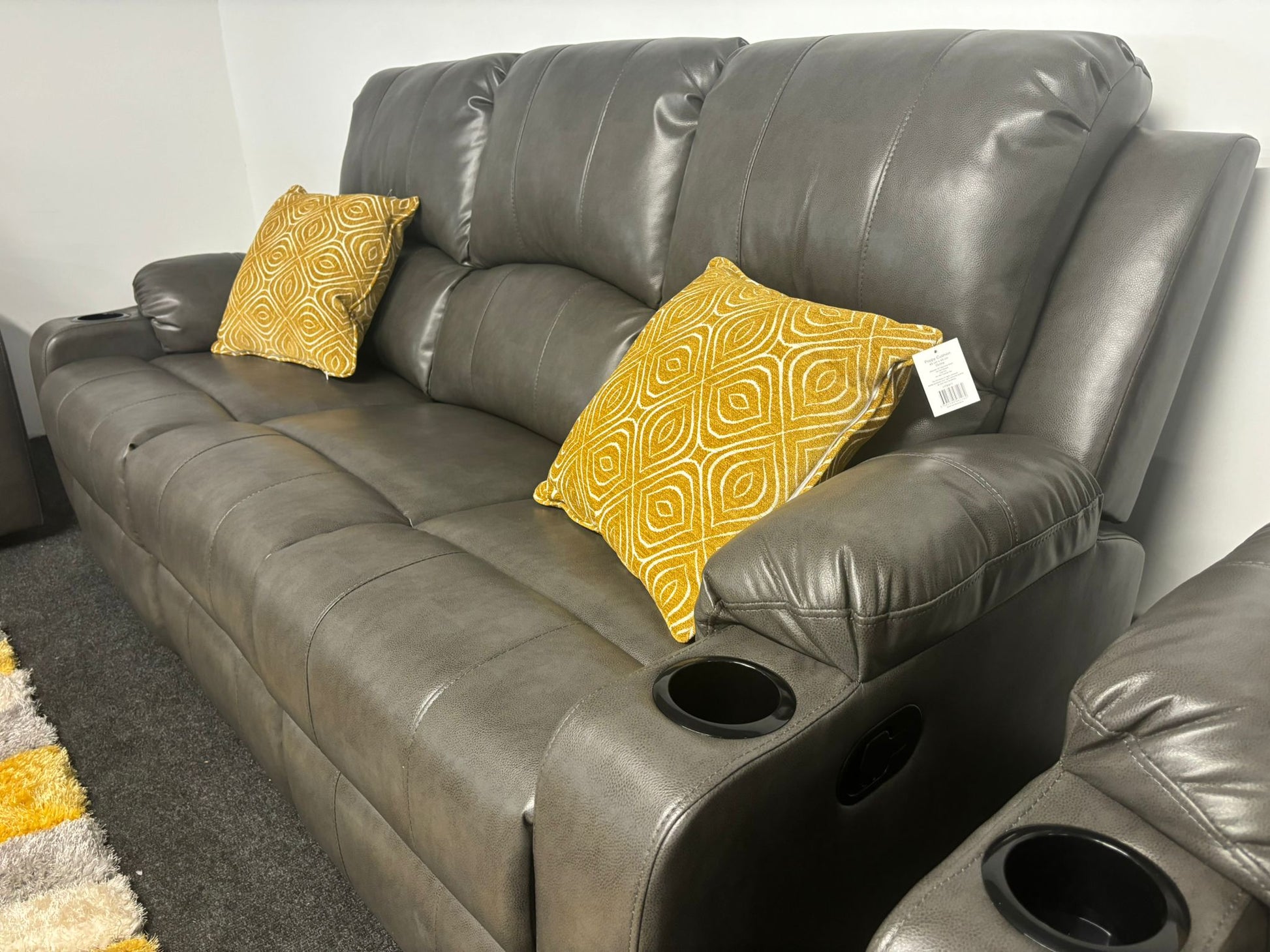 Lexus Leather Sofa Range – With Cup Holders & Full Recliners