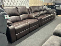 Lexus Leather Sofa Range – With Cup Holders & Full Recliners