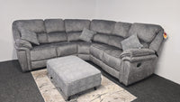 Greta Manual Recliner - Elegant Grey Fabric for Ultimate Comfort & Style
