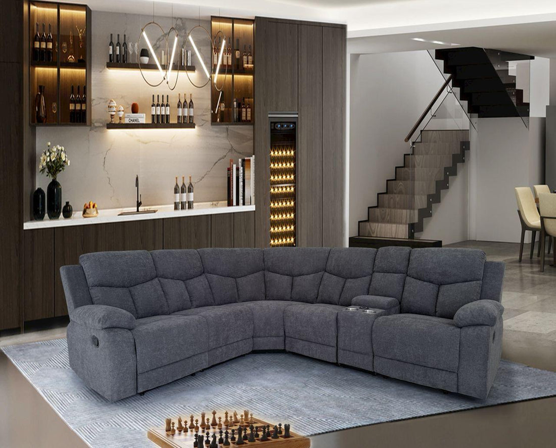 Wyatt Corner Sofa with Wireless Charging & Drink Consoles