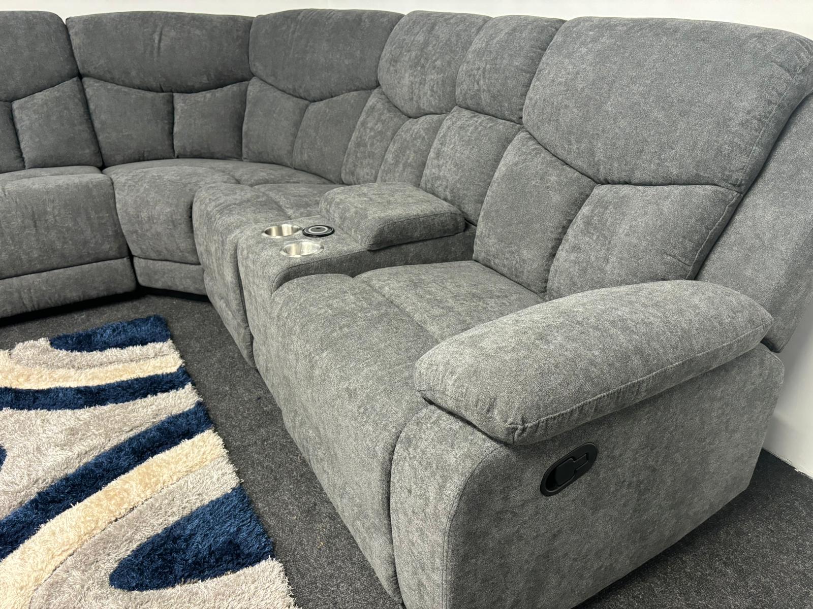 Wyatt Corner Sofa with Wireless Charging & Drink Consoles