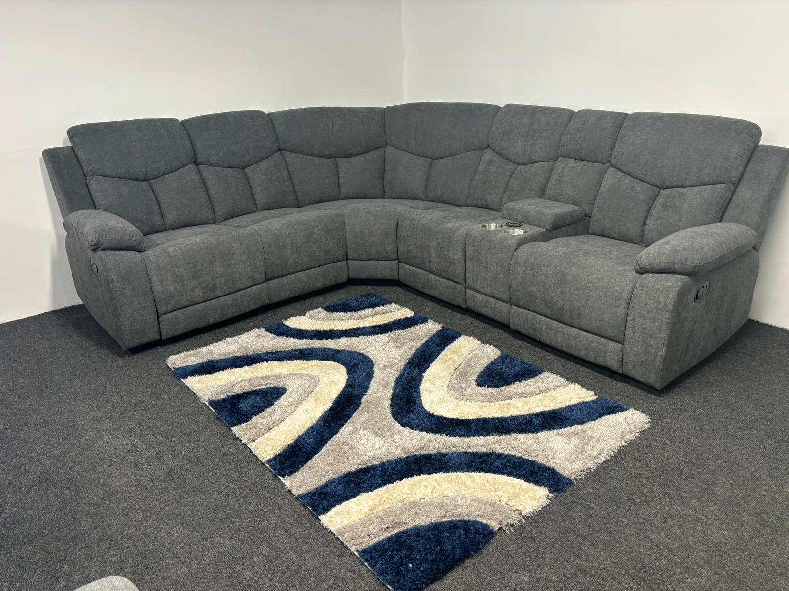Wyatt Corner Sofa with Wireless Charging & Drink Consoles