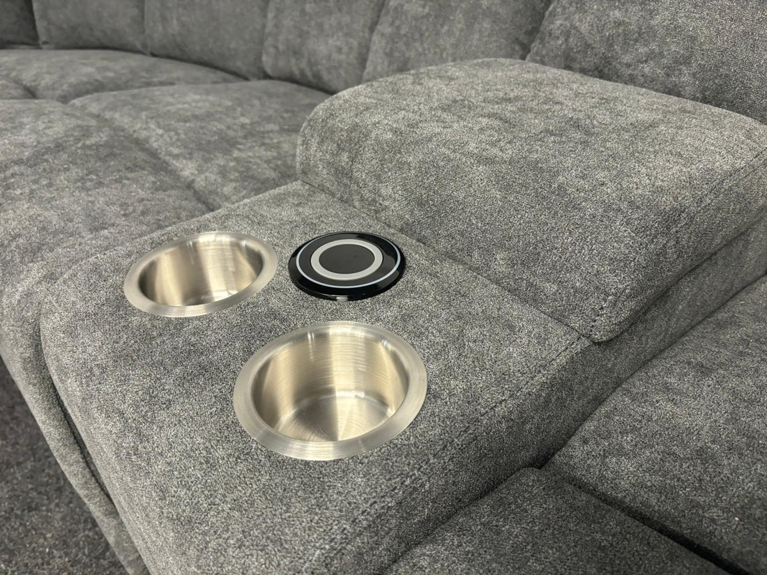 Wyatt Corner Sofa with Wireless Charging & Drink Consoles