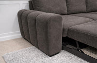 Mellisa Corner Sofa Bed with Storage Chaise – Modern Fabric L-Shape Sofa