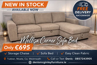 Mellisa Corner Sofa Bed with Storage Chaise – Modern Fabric L-Shape Sofa