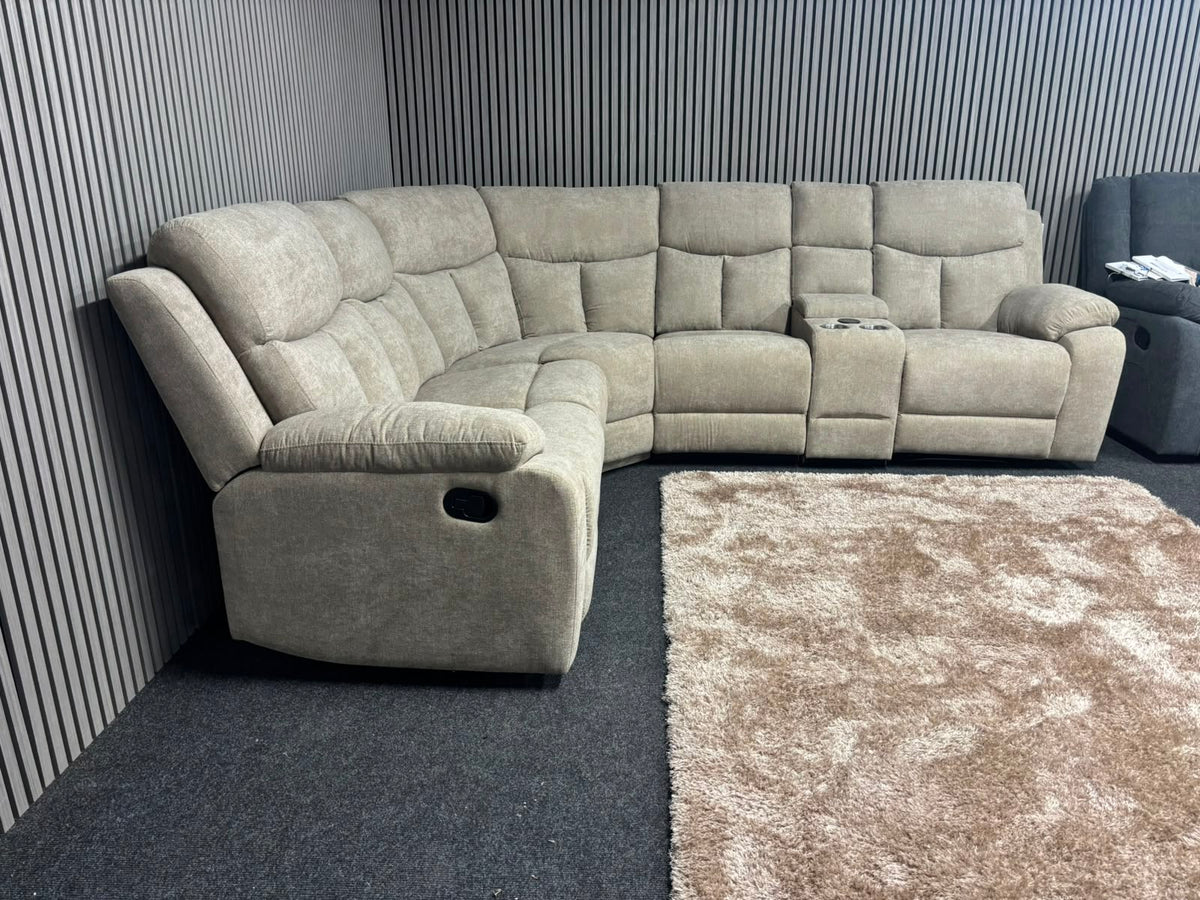 Wyatt Corner Sofa with Wireless Charging & Drink Consoles