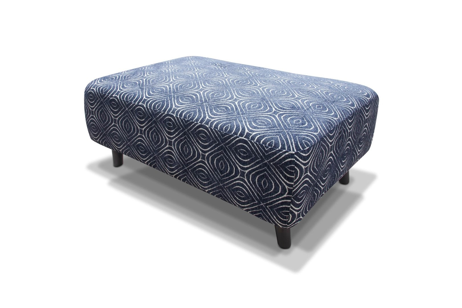 Occasional  Poppy Footstool & Cushion Set - Navy