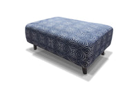 Occasional  Poppy Footstool & Cushion Set - Navy