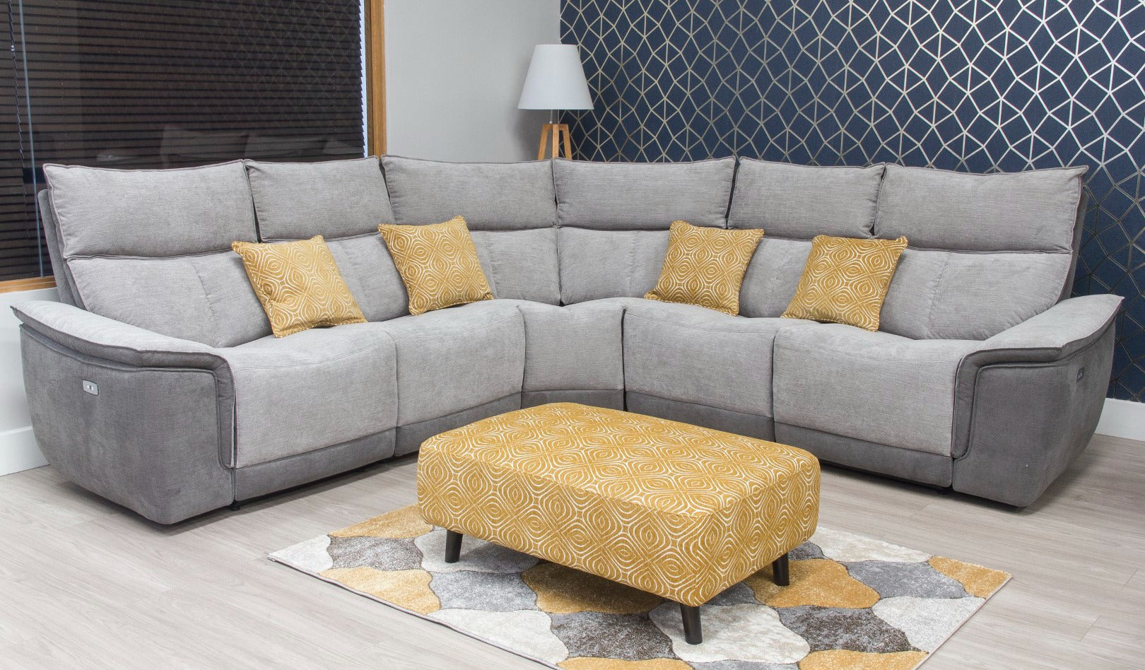 Occasional  Poppy Footstool & Cushion Set - Ochre from Denis McGinley Furniture