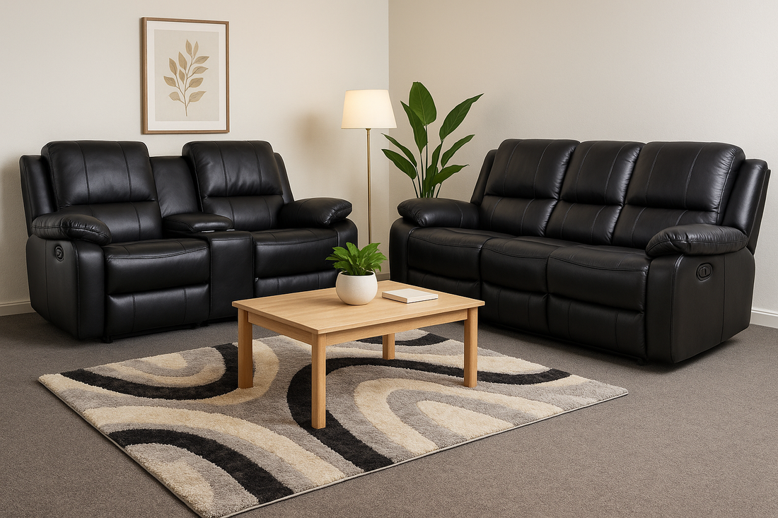 Madrid Black Leather from Denis McGinley Furniture